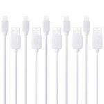 HAWEEL 5 pieces Lightning Cables - White